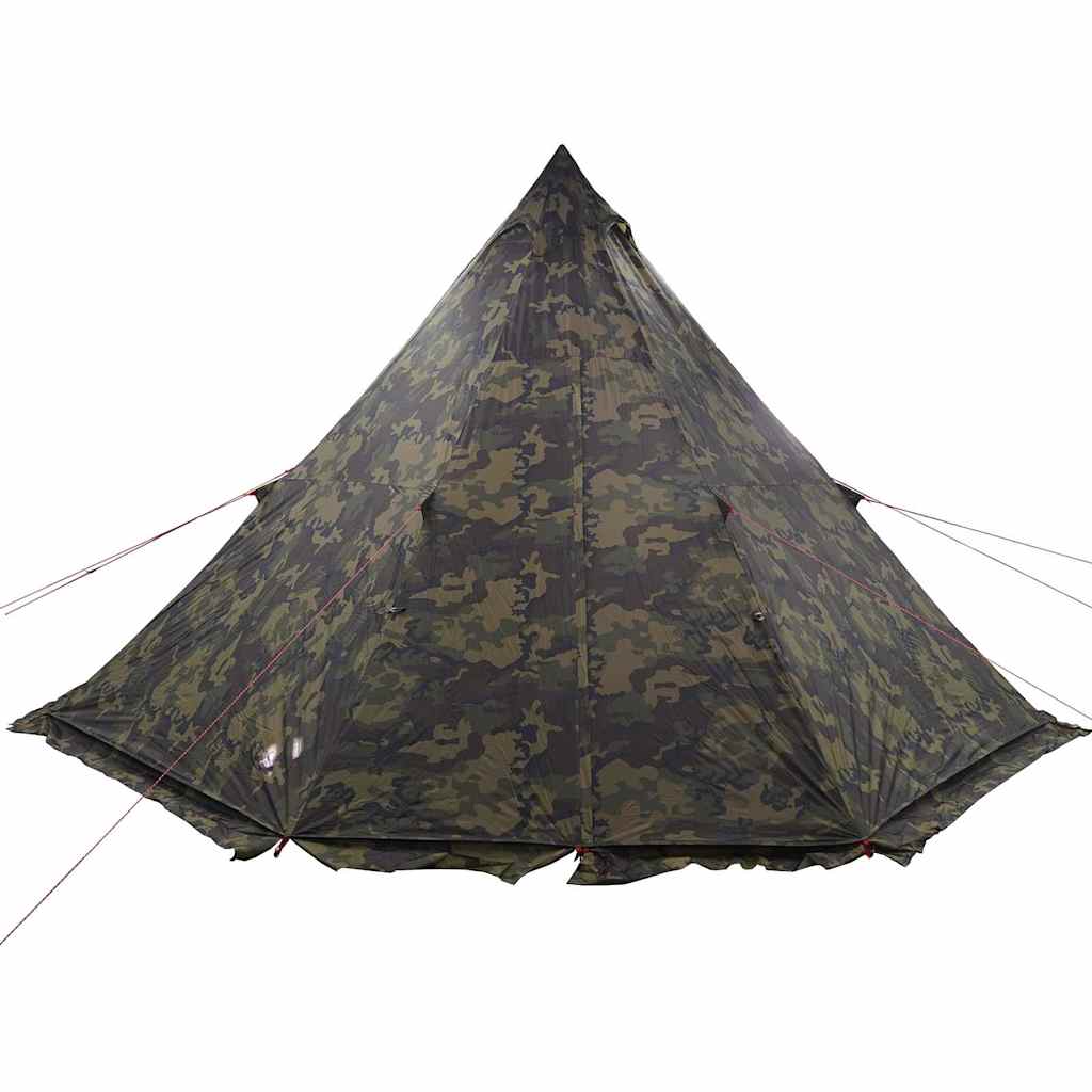 vidaXL Family Tent Tipi 8-Person Camouflage Waterproof - Multicolour