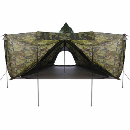 vidaXL Family Tent Tipi 8-Person Camouflage Waterproof - Multicolour