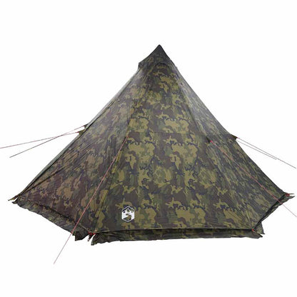 vidaXL Family Tent Tipi 8-Person Camouflage Waterproof - Multicolour