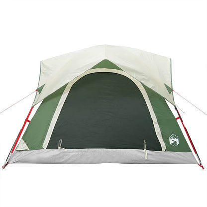 vidaXL Camping Tent Cabin 4-Person Green Waterproof
