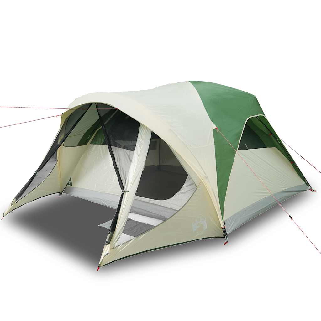 vidaXL Family Tent Tunnel 6-Person Green Waterproof - 37006
