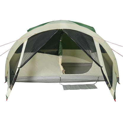 vidaXL Family Tent Tunnel 6-Person Green Waterproof - 37006