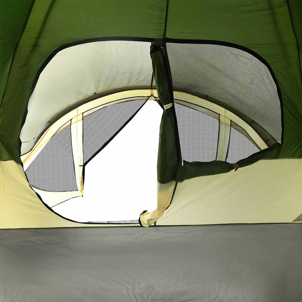 vidaXL Family Tent Tunnel 6-Person Green Waterproof - 37006