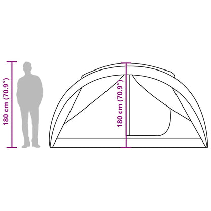 vidaXL Family Tent Tunnel 6-Person Blue Waterproof - 37013