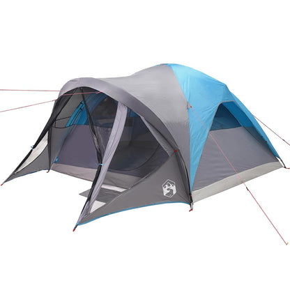 vidaXL Family Tent Tunnel 6-Person Blue Waterproof - 37013