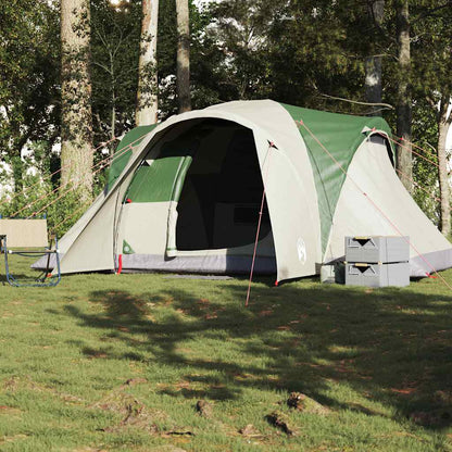 vidaXL Family Tent Dome 6-Person Green Waterproof - 375 x 225 x 176 cm