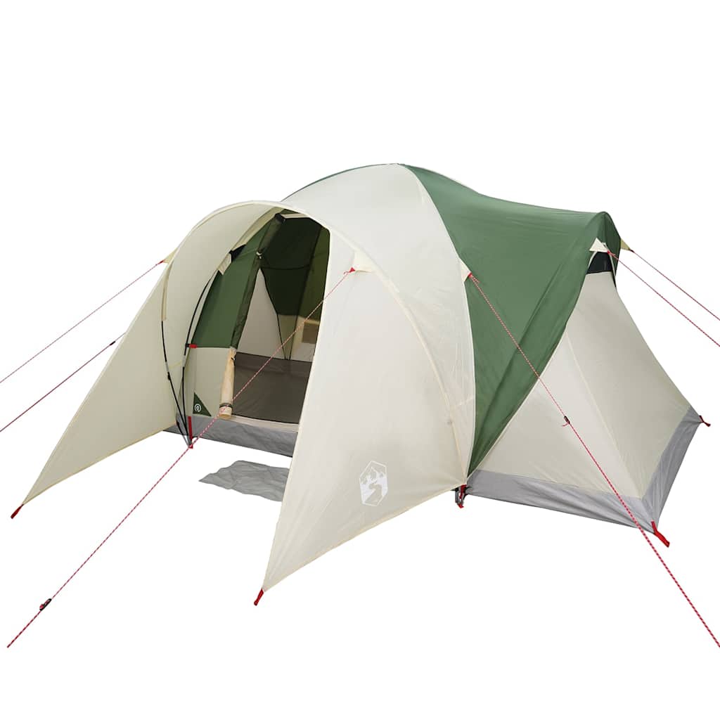 vidaXL Family Tent Dome 6-Person Green Waterproof - 375 x 225 x 176 cm