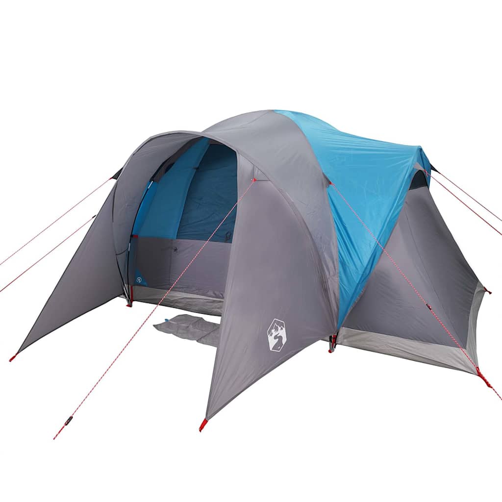 vidaXL Family Tent Dome 6-Person Blue Waterproof - 375 x 225 x 176 cm