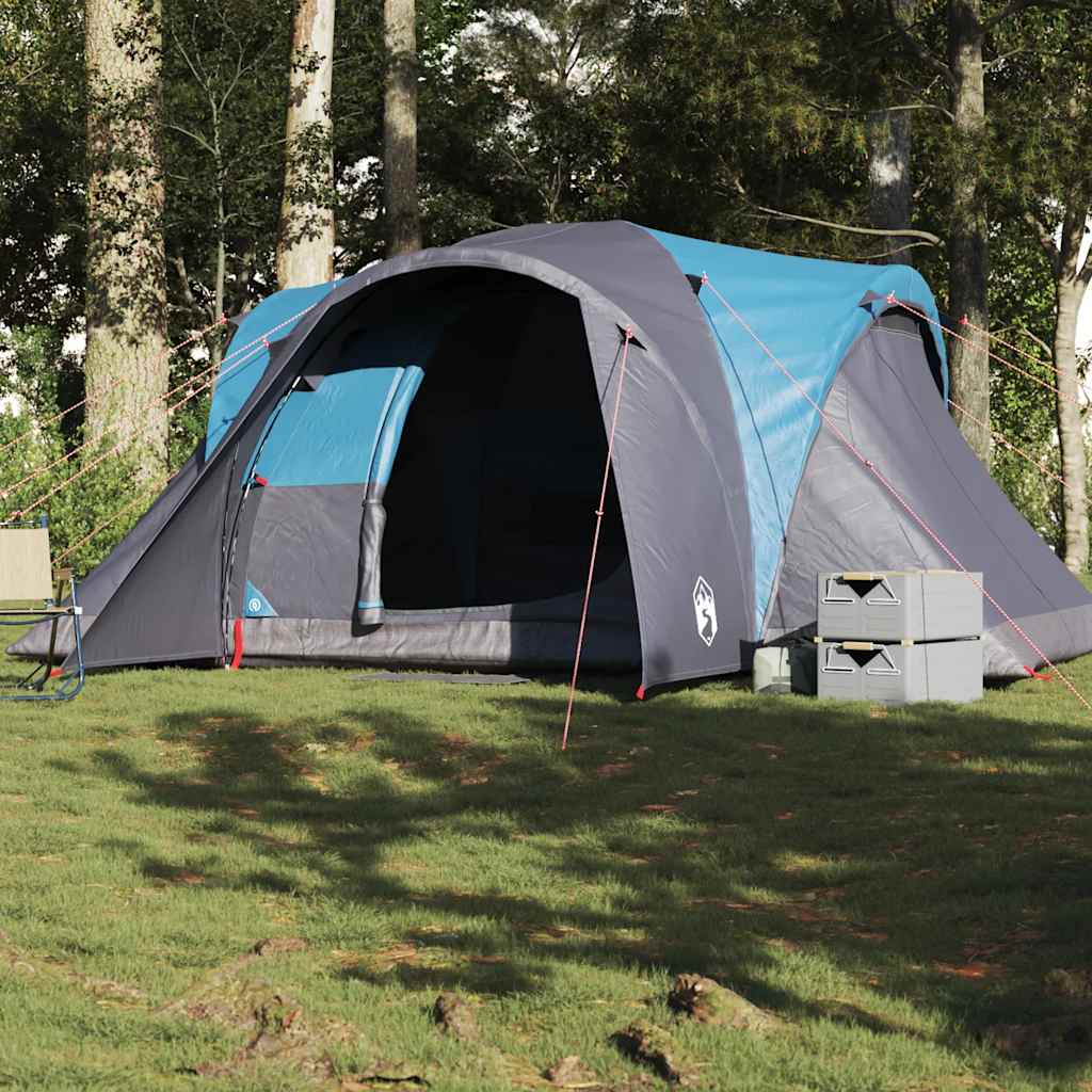 vidaXL Family Tent Dome 6-Person Blue Waterproof - 375 x 225 x 176 cm