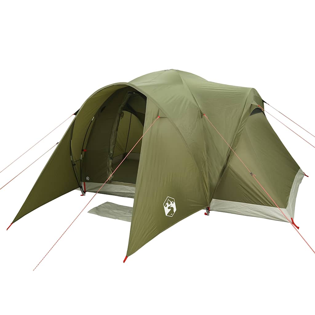 vidaXL Family Tent Dome 6-Person Olive Green Waterproof - 375 x 225 x 176 cm
