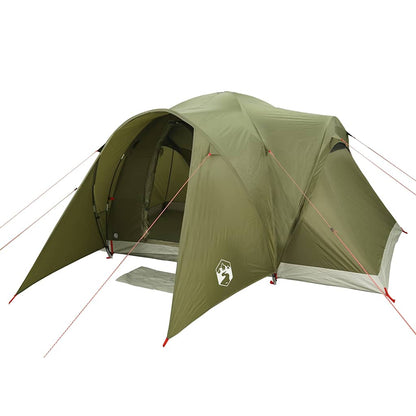 vidaXL Family Tent Dome 6-Person Olive Green Waterproof - 375 x 225 x 176 cm