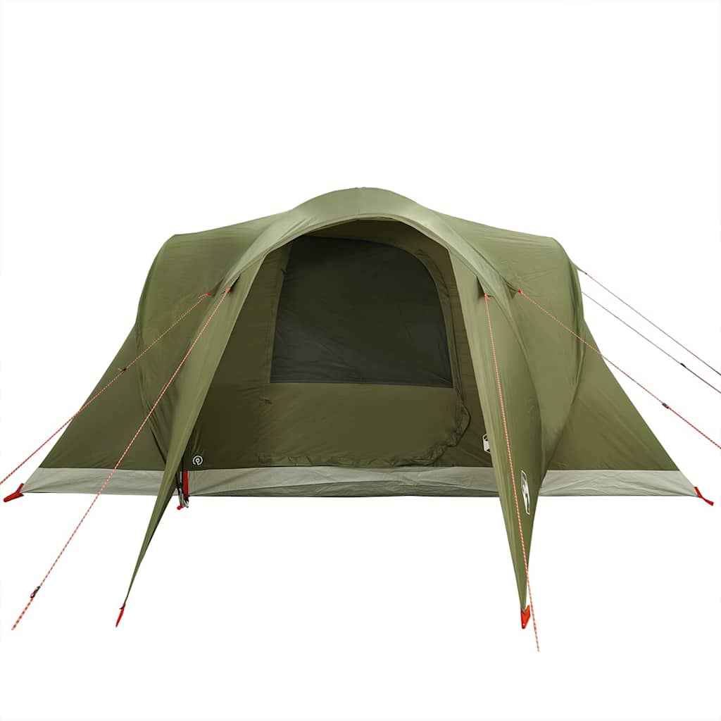vidaXL Family Tent Dome 6-Person Olive Green Waterproof - 375 x 225 x 176 cm