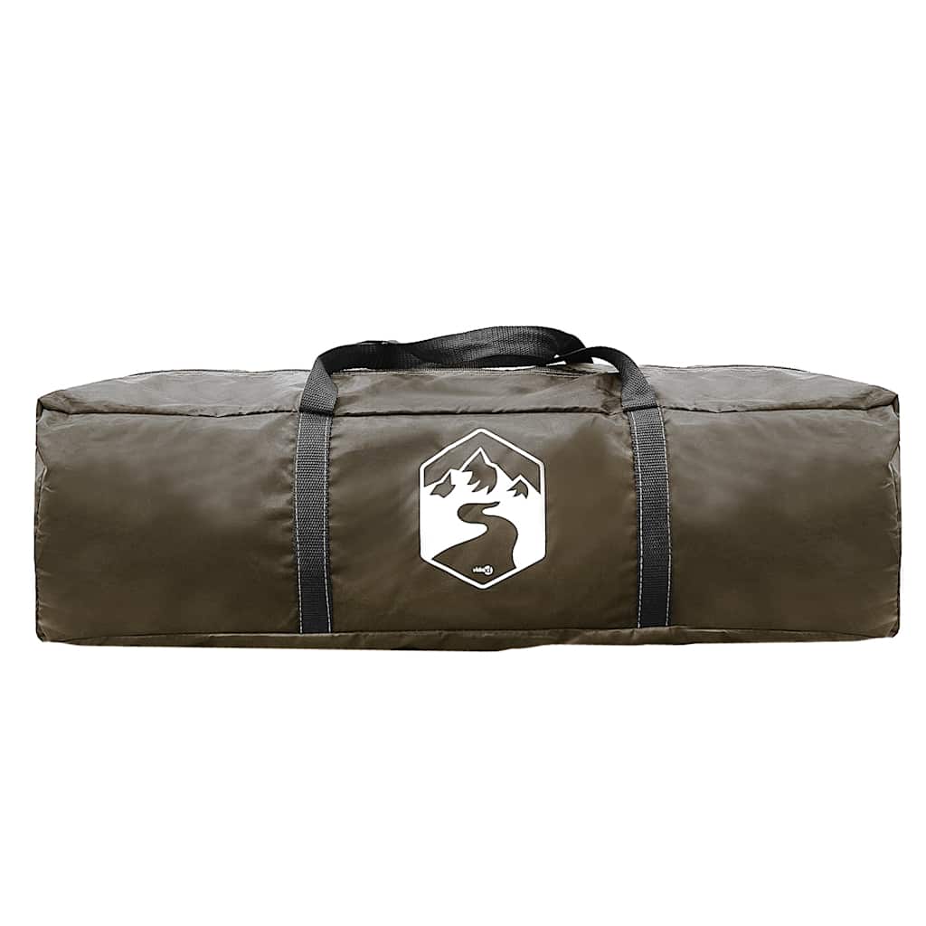 vidaXL Family Tent Dome 6-Person Brown Waterproof - 375 x 225 x 176 cm