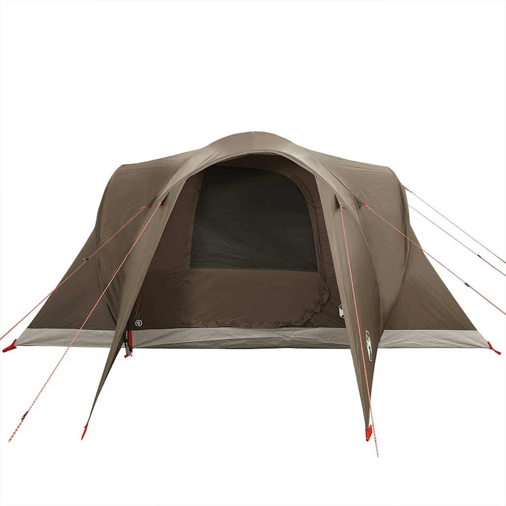 vidaXL Family Tent Dome 6-Person Brown Waterproof - 375 x 225 x 176 cm