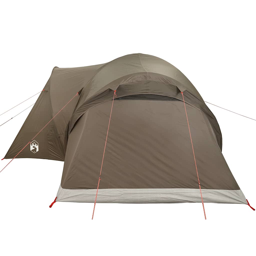 vidaXL Family Tent Dome 6-Person Brown Waterproof - 375 x 225 x 176 cm