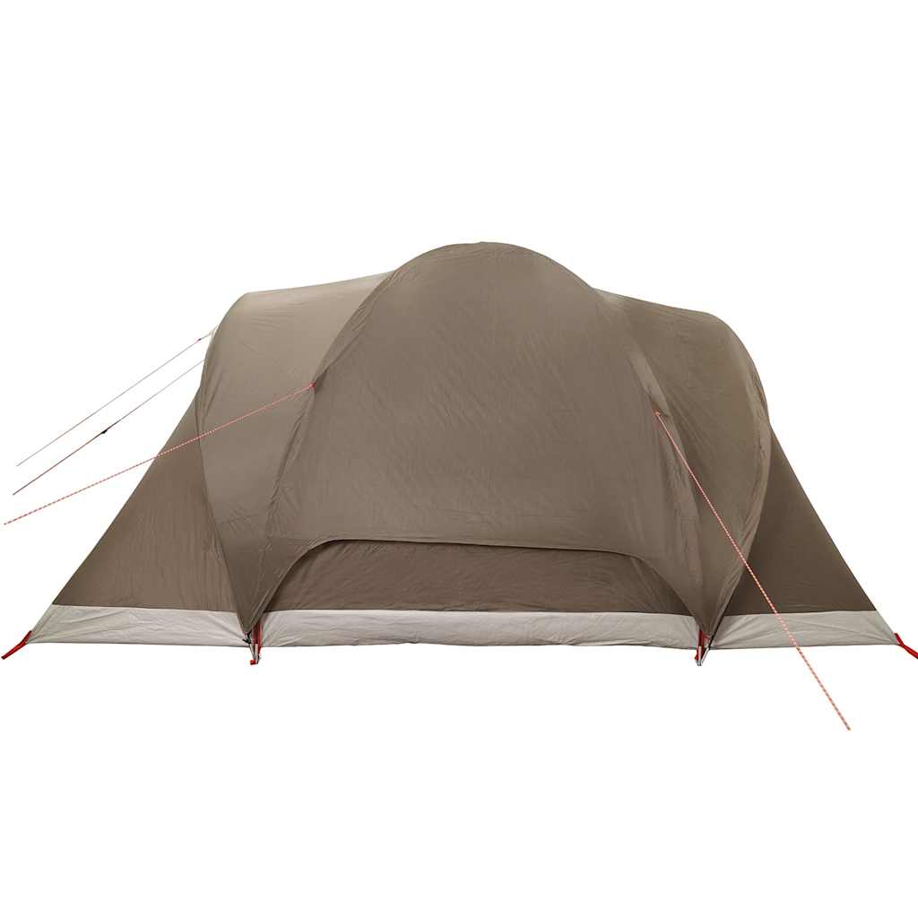 vidaXL Family Tent Dome 6-Person Brown Waterproof - 375 x 225 x 176 cm