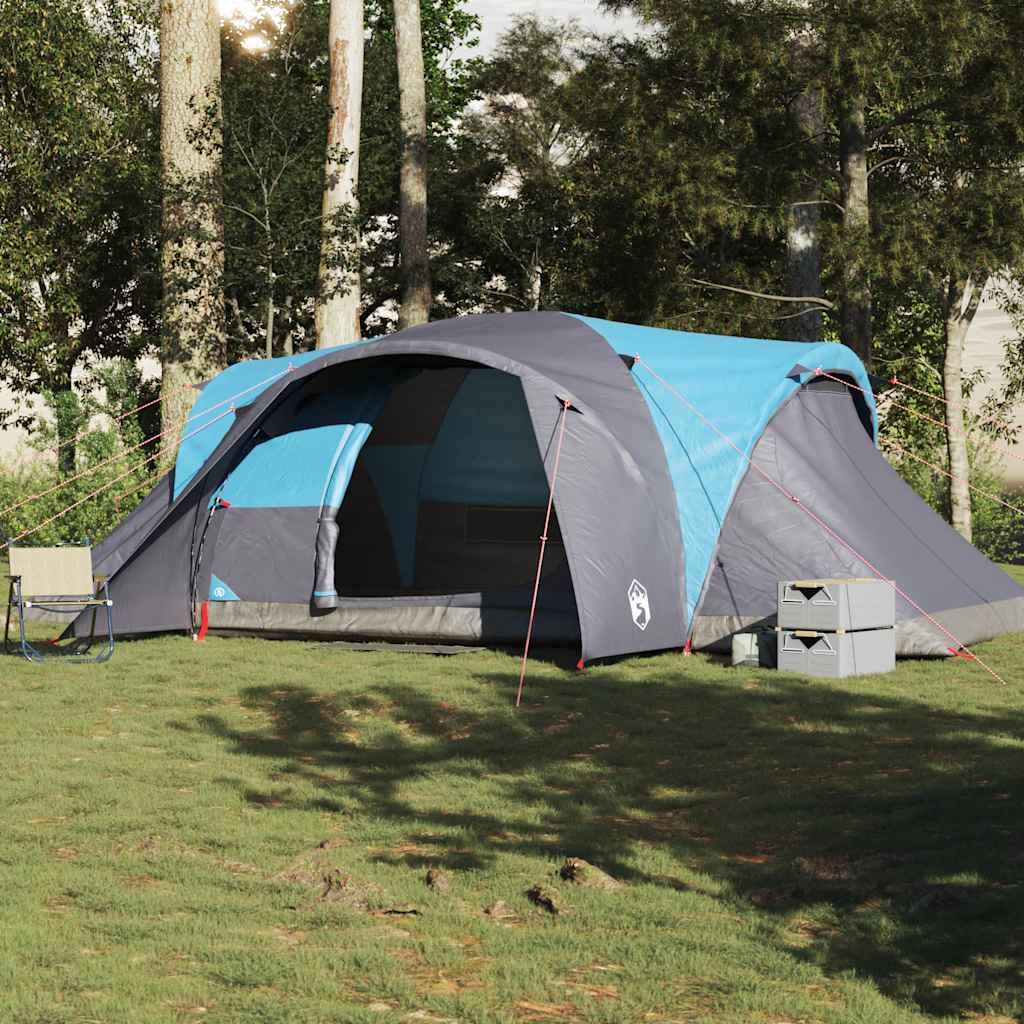 vidaXL Family Tent Dome 6-Person Blue Waterproof - 494 x 370 x 190 cm