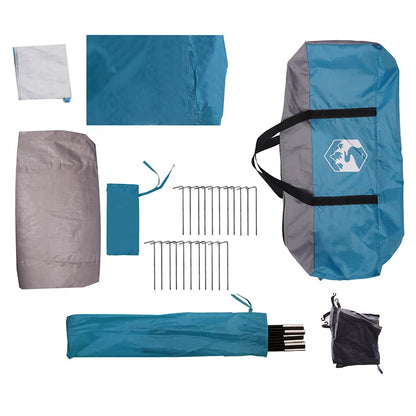 vidaXL Family Tent Dome 6-Person Blue Waterproof - 494 x 370 x 190 cm