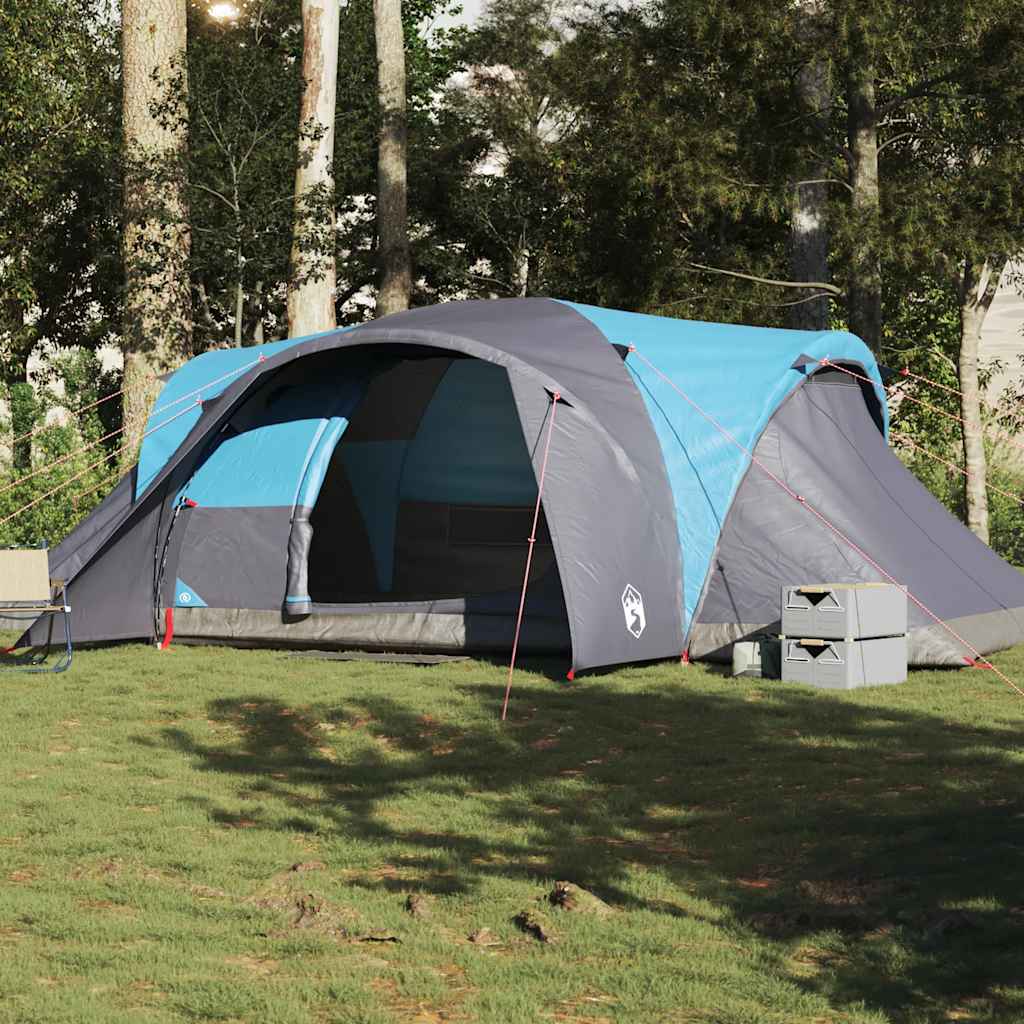 vidaXL Family Tent Dome 6-Person Blue Waterproof - 494 x 370 x 190 cm