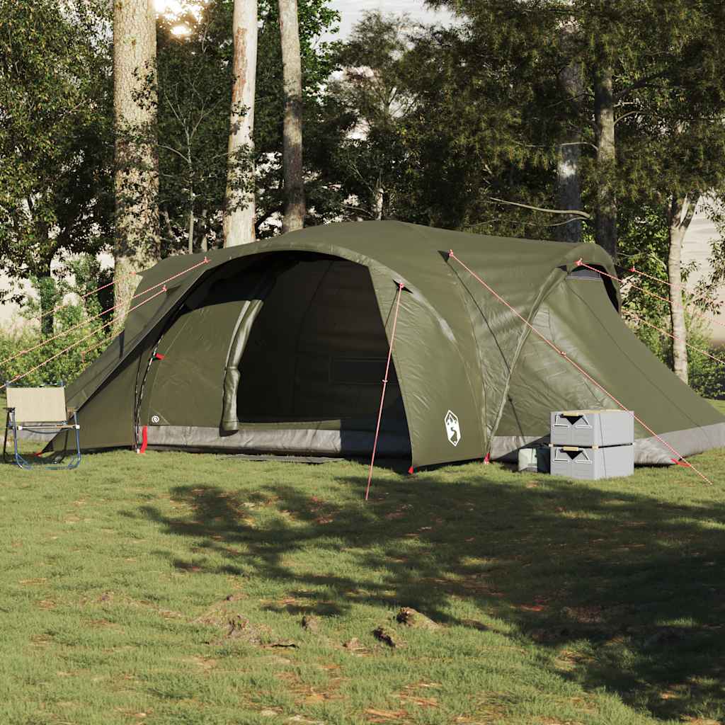 vidaXL Family Tent Dome 6-Person Olive Green Waterproof - 494 x 370 x 190 cm