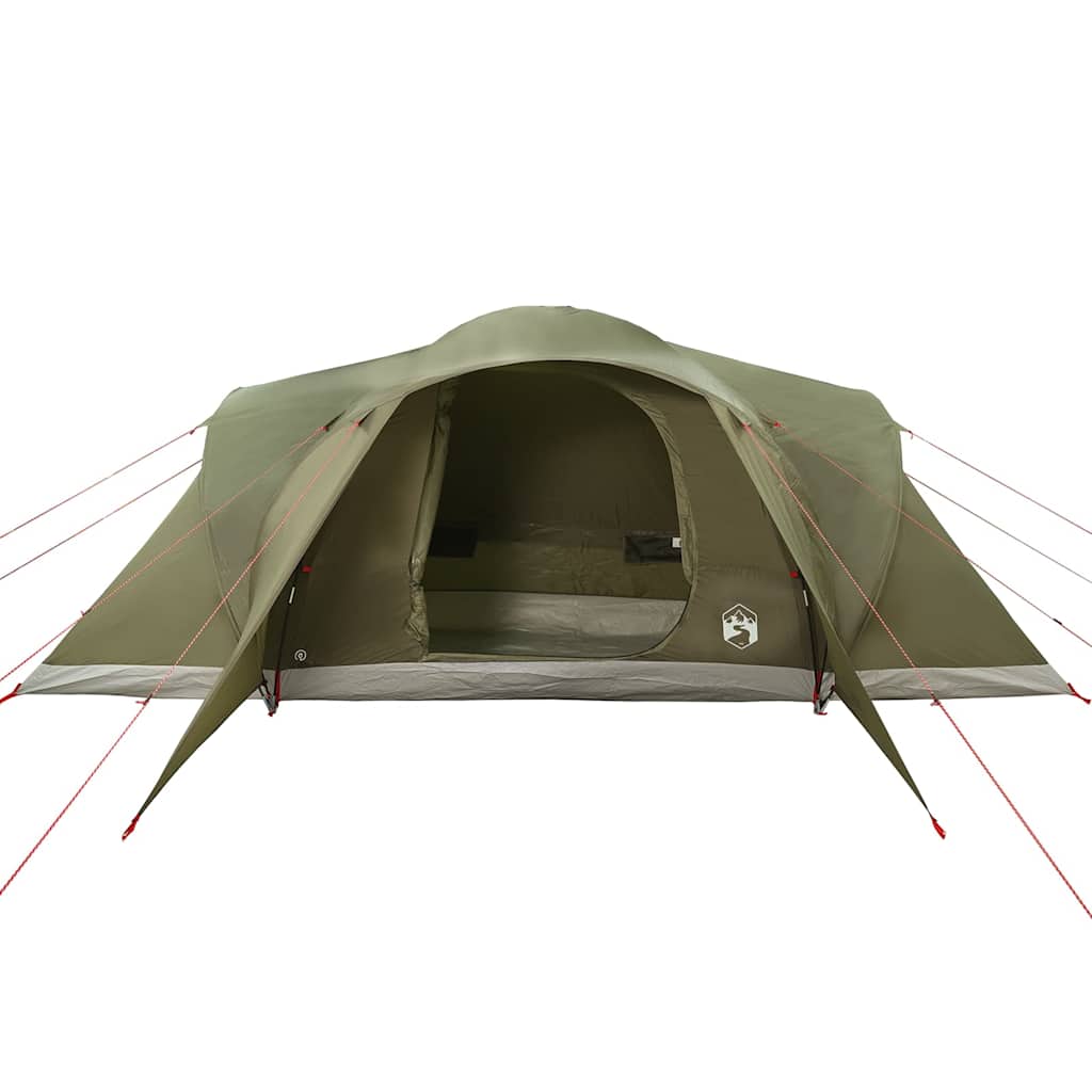 vidaXL Family Tent Dome 6-Person Olive Green Waterproof - 494 x 370 x 190 cm