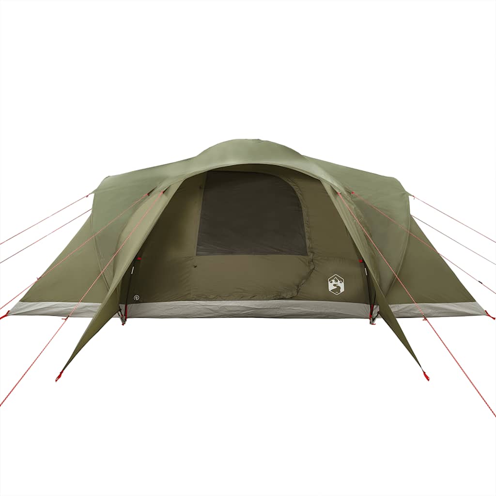 vidaXL Family Tent Dome 6-Person Olive Green Waterproof - 494 x 370 x 190 cm