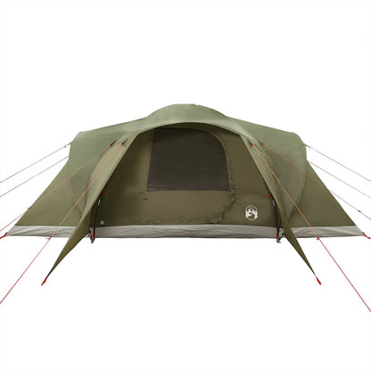 vidaXL Family Tent Dome 6-Person Olive Green Waterproof - 494 x 370 x 190 cm