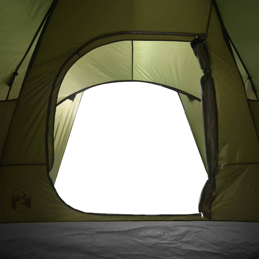 vidaXL Family Tent Dome 6-Person Olive Green Waterproof - 494 x 370 x 190 cm