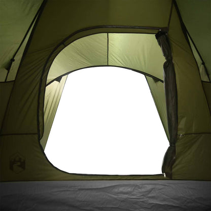 vidaXL Family Tent Dome 6-Person Olive Green Waterproof - 494 x 370 x 190 cm