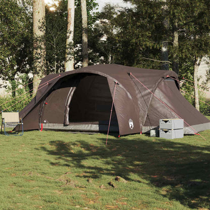 vidaXL Family Tent Dome 6-Person Brown Waterproof - 494 x 370 x 190 cm