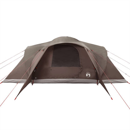 vidaXL Family Tent Dome 6-Person Brown Waterproof - 494 x 370 x 190 cm
