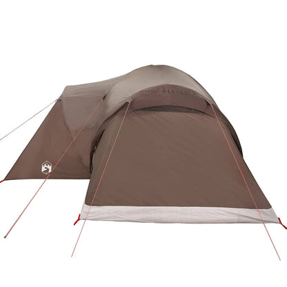 vidaXL Family Tent Dome 6-Person Brown Waterproof - 494 x 370 x 190 cm