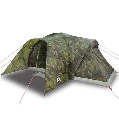 vidaXL Family Tent Dome 6-Person Camouflage Waterproof - Multicolour - 494 x 370 x 190 cm