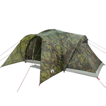 vidaXL Family Tent Dome 6-Person Camouflage Waterproof - Multicolour - 494 x 370 x 190 cm