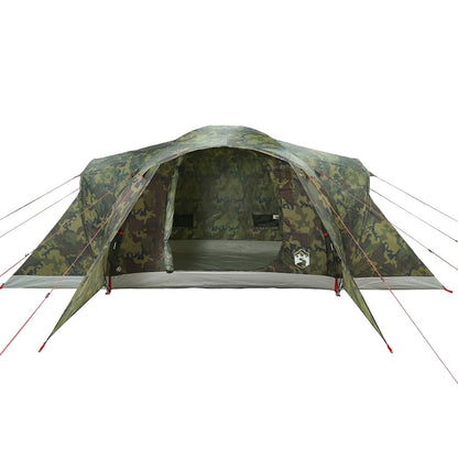 vidaXL Family Tent Dome 6-Person Camouflage Waterproof - Multicolour - 494 x 370 x 190 cm