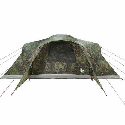 vidaXL Family Tent Dome 6-Person Camouflage Waterproof - Multicolour - 494 x 370 x 190 cm