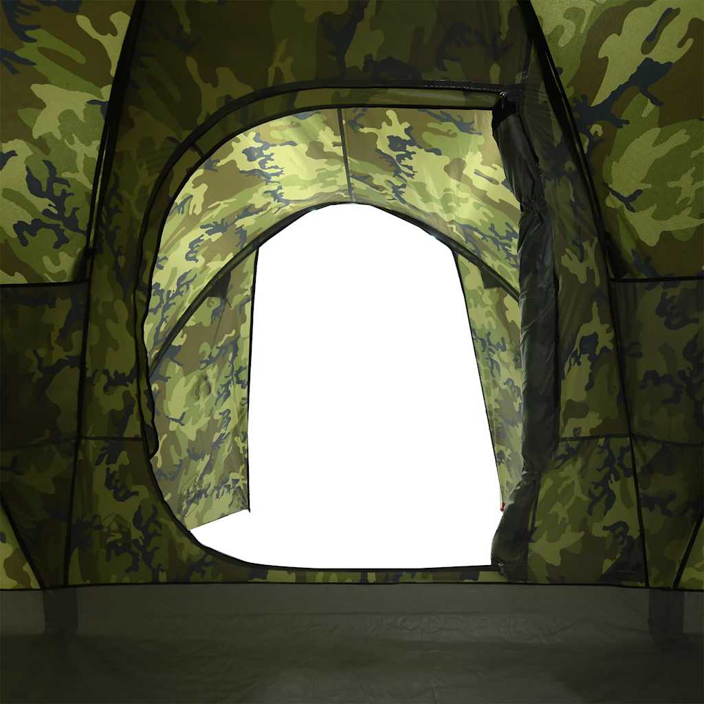 vidaXL Family Tent Dome 6-Person Camouflage Waterproof - Multicolour - 494 x 370 x 190 cm