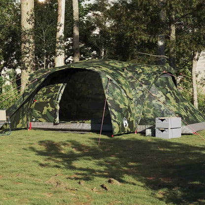 vidaXL Family Tent Dome 6-Person Camouflage Waterproof - Multicolour - 494 x 370 x 190 cm