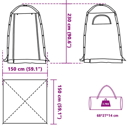 vidaXL Shower Tent Green Waterproof - 37067