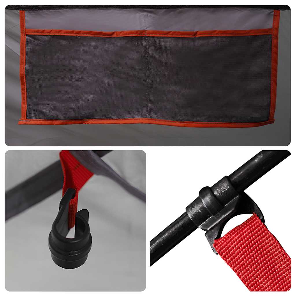 vidaXL Shower Tent Grey and Orange Waterproof