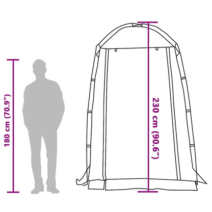 vidaXL Shower Tent Grey and Orange Waterproof