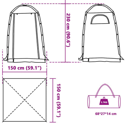 vidaXL Shower Tent Olive Green Waterproof