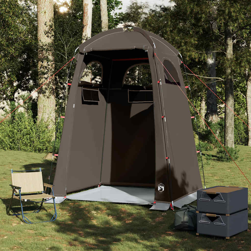 vidaXL Shower Tent Brown Waterproof - 37079