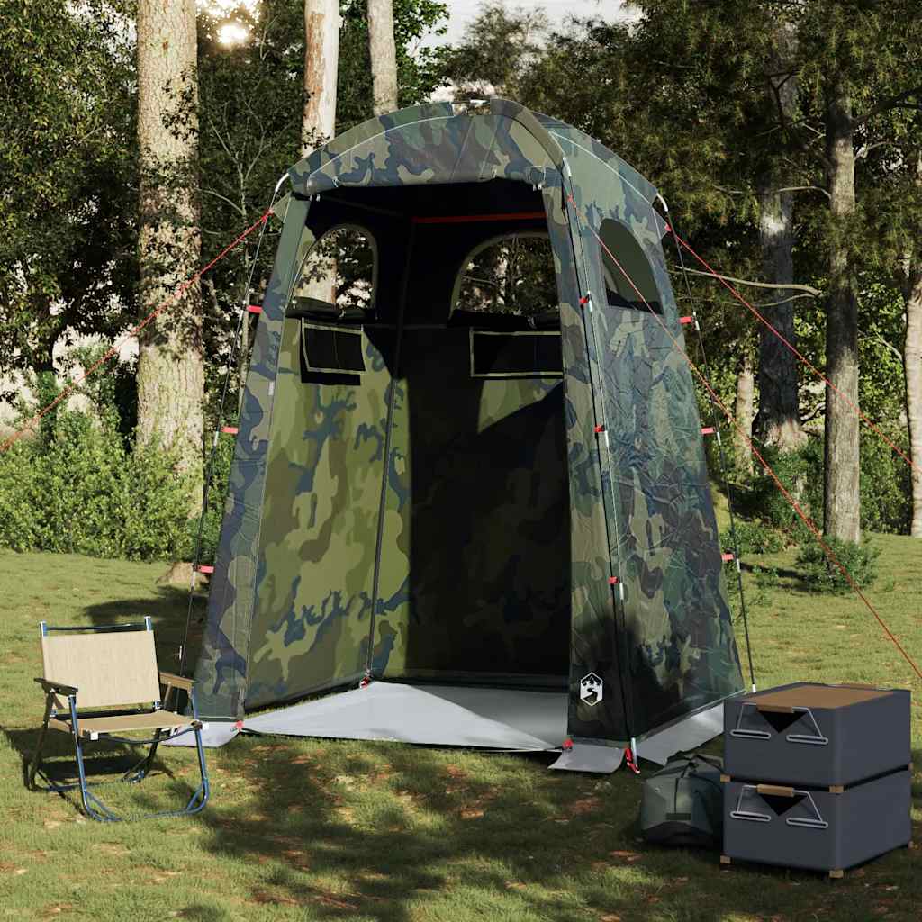 vidaXL Shower Tent Camouflage Waterproof - Multicolour