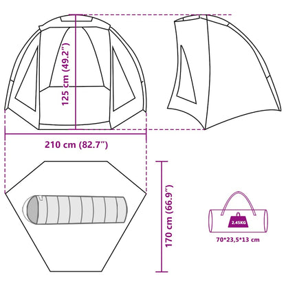 vidaXL Fishing Tent Brown Waterproof