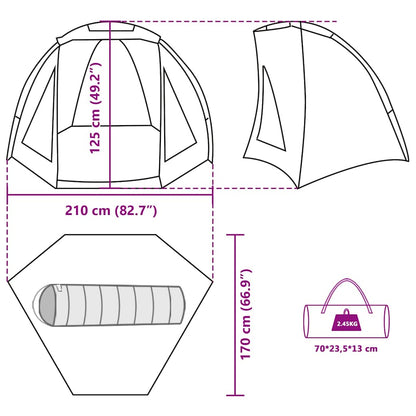 vidaXL Fishing Tent Camouflage Waterproof - Multicolour