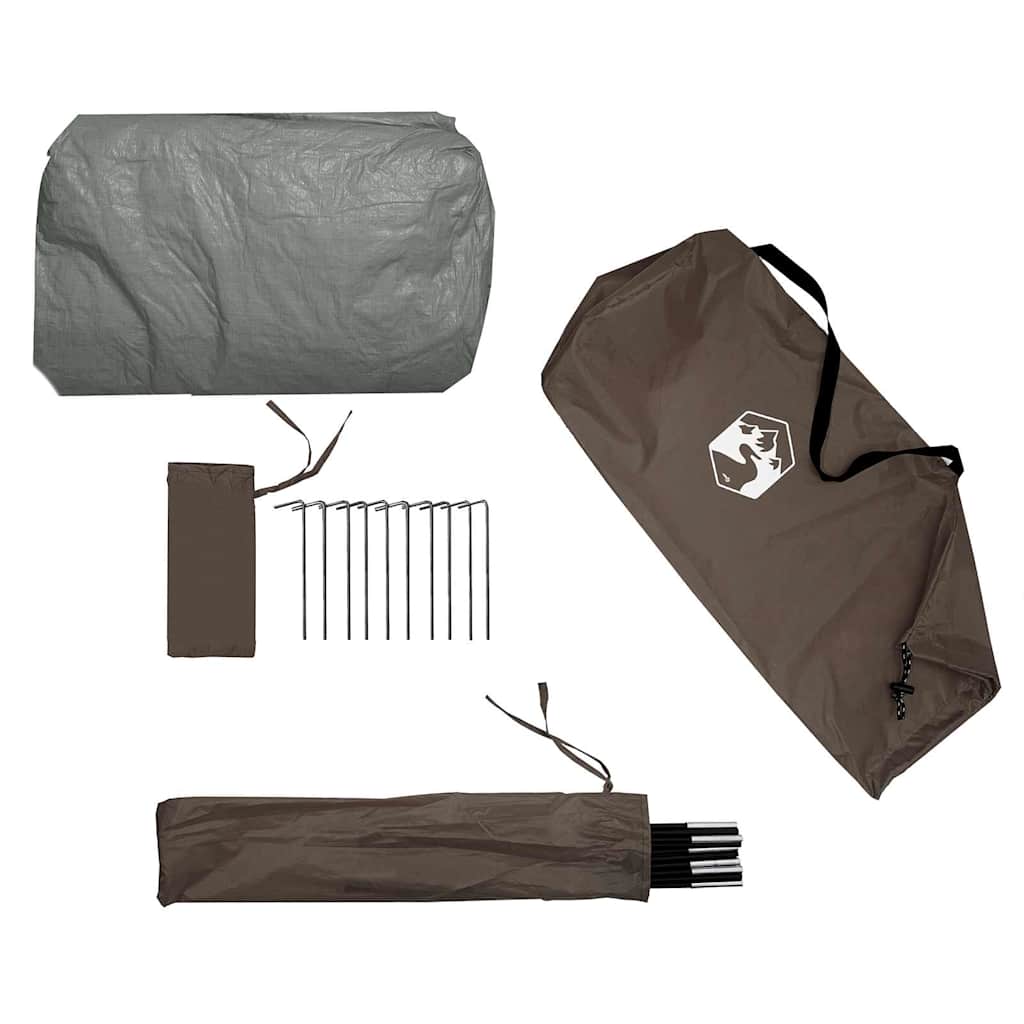 vidaXL Fishing Tent Brown Waterproof - 37103