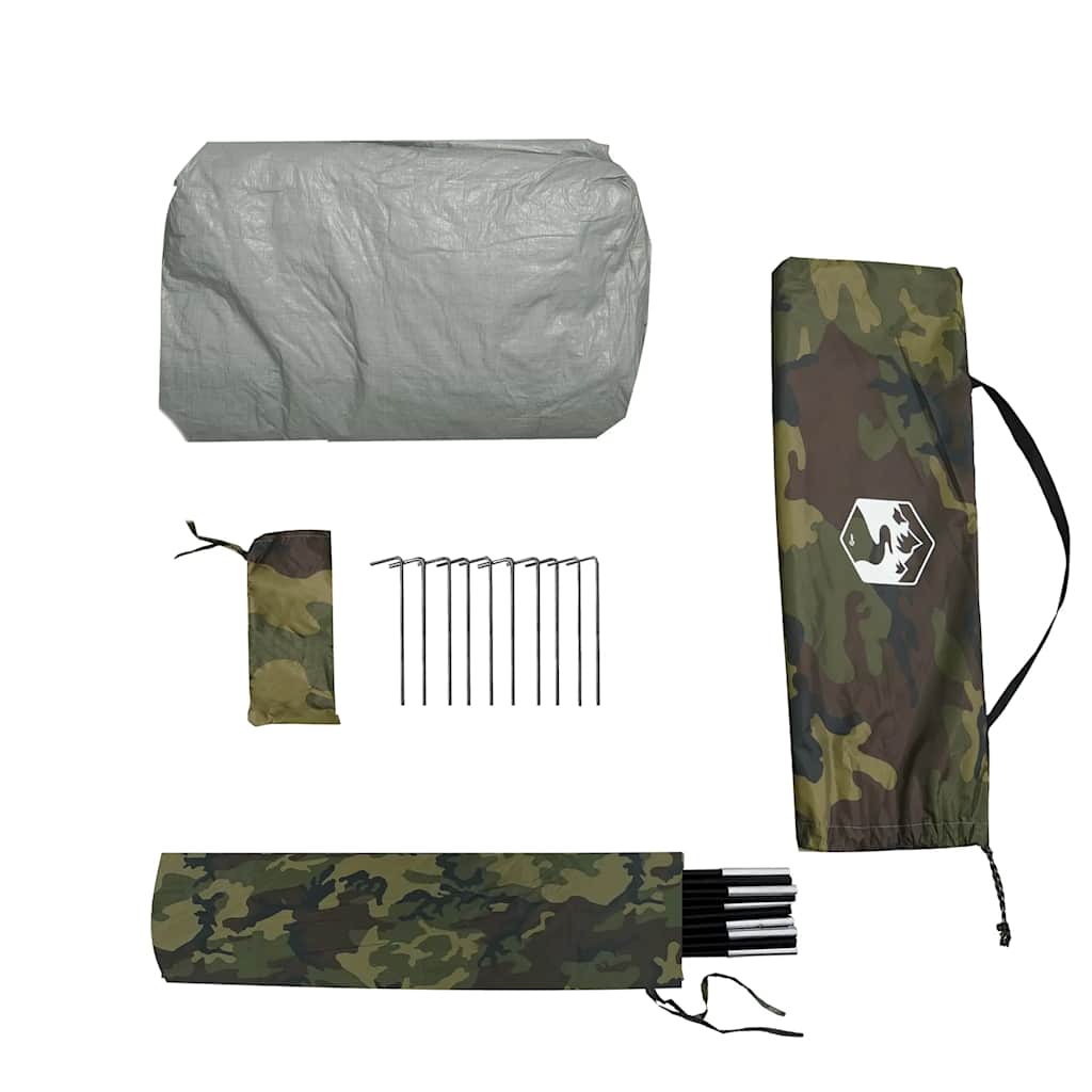 vidaXL Fishing Tent Camouflage Waterproof - Multicolour - 37116