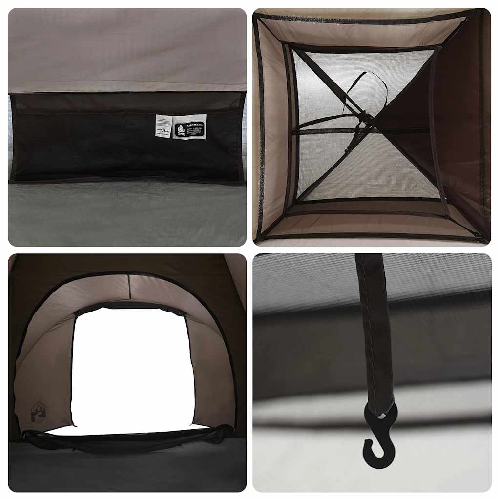vidaXL Fishing Tent 2-Person Brown Waterproof - 37127