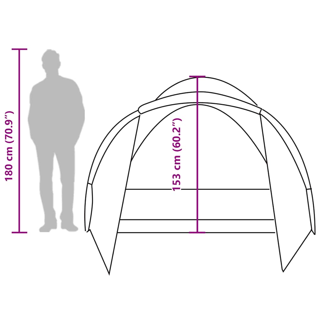 vidaXL Fishing Tent 2-Person Brown Waterproof - 37127
